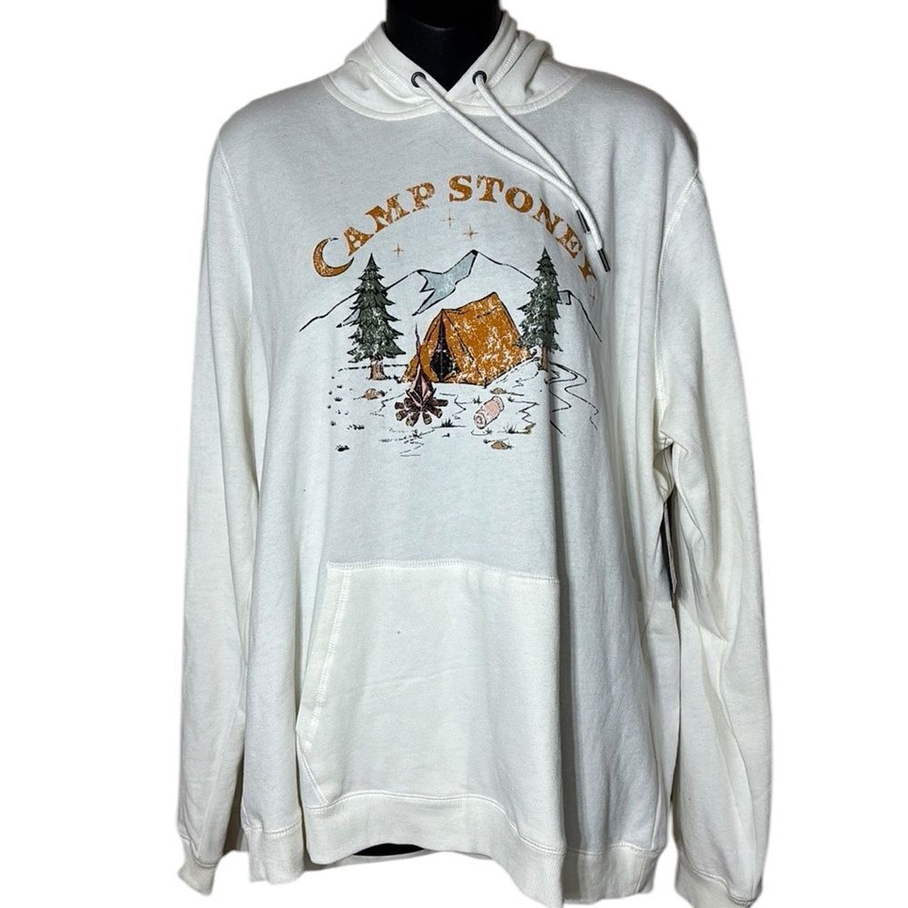 Volcom women’s xl ‘camp Stoney’ hoodie sweatshirt camping graphic new